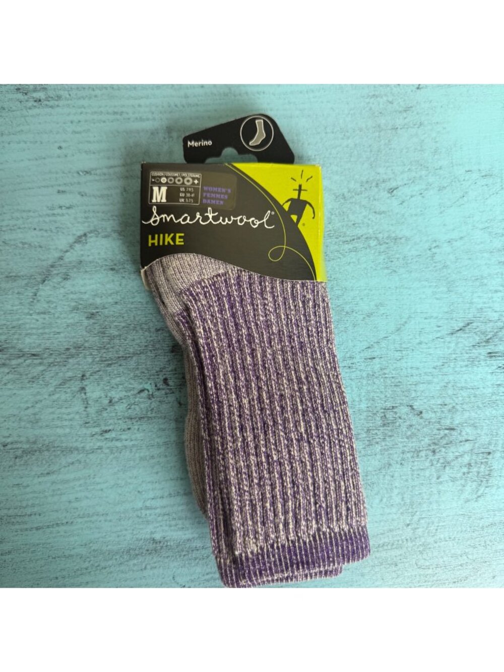 Smartwool Womens Hiking Light Crew Socks Grapes Merino Wool Blend Sz M